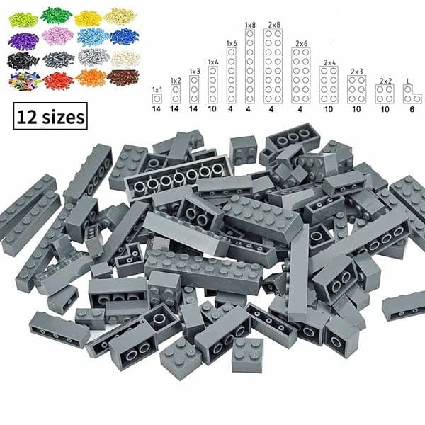 104Pcs Mixed Thick Figure Building Blocks 12 size 16 Colors Compatible Classic Baseplate Leduo Creative Toys For Children260408BJ
