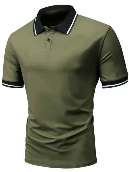 Summer Mens Lapel Polo Shirt Casual Short Slved Solid Color Top Fashionable Strt Wear Button Neck Men W260407