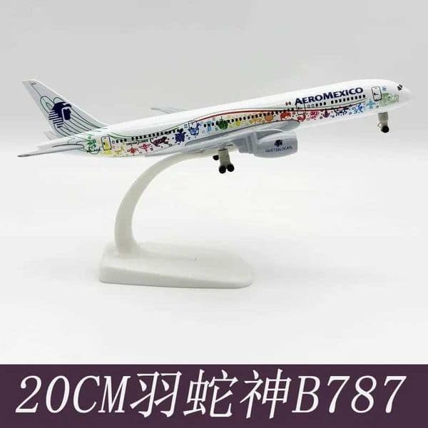 Aircraft 20cm B787 Mexican Air AEROMEXICO Airways Metal Airplane Model Diecast Plane Aviation Model With Wheels Toys SouvenirL260409
