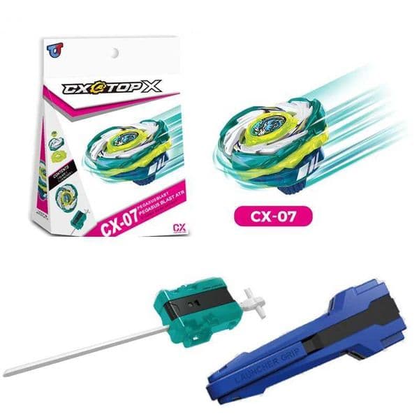 Bey X CX-07 Starter Pegasus Blast with Ripcord and Grip Set Christmas Halloween Gift Gyro Spinning Toy Battle Top Game S260409
