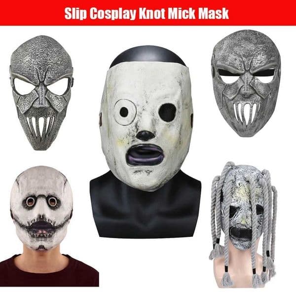 Band Slip Cosplay Knot Mick Mask Costume Accessories Joey Roleplay Fantasia Men Latex Headwear Halloween Masquerade Male Helmet L26059