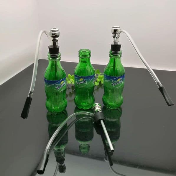 Green glass snow water bottle IN STOCK glass pipe bubbler smoking bong