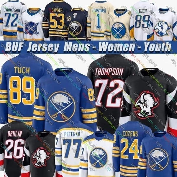 buffaloES sabres 72 Tage Thompson hockey jersey Josh Doan Rasmus Dahlin Ukko-Pekka Luukkonen Jack Quinn Radim Mrtka Greenway Alex Tuch Krebs Devon Levi Zach Benson