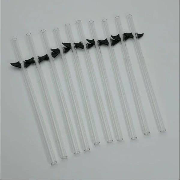 Glass hookah Pipes smoking Oil Burner Beard glass straw 20cm long 10mm diameter