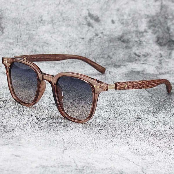 New Men Vintage Wooden Frame Sunglasses Classic Brand Square Sun Glasses Coating Lens Driving Eyewear for Women Male 26Y0407