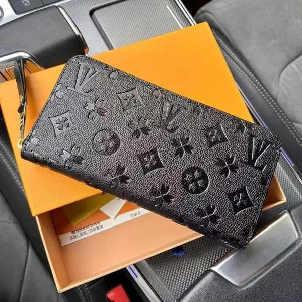 Designer Wallets Women Wallet High Quality Genuine Leather Men Wallet Zipper Ladies Long Purse purses Checked Embossed Flowers Small Wallet bag luxury