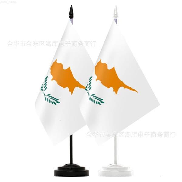 Office Desk Flag Of Cyprus Banner Polyester Cyprus National Flag For Tabletop Decoration Flags