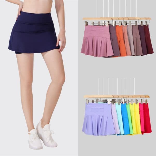 Designer Women Tennis Skirt High Waist Pleated Yoga Skorts Summer Sports Gym Wear Breathable Athletic skirts