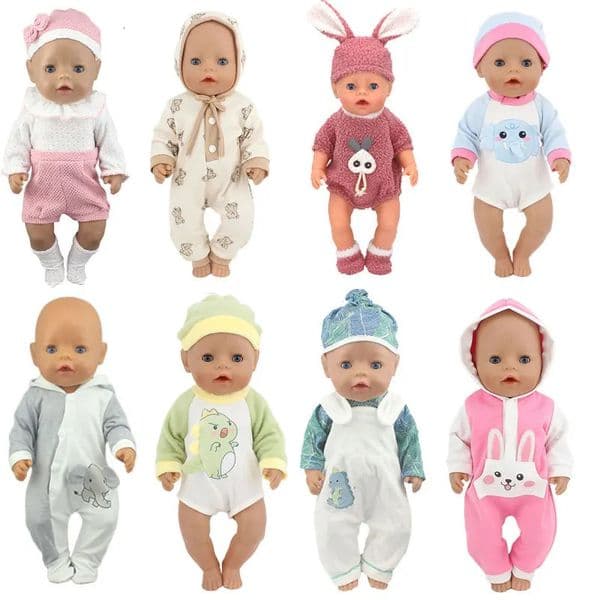 Fashion Doll Jump Suits Fit For 43cm Baby 17 Inch Reborn Clothes 260408