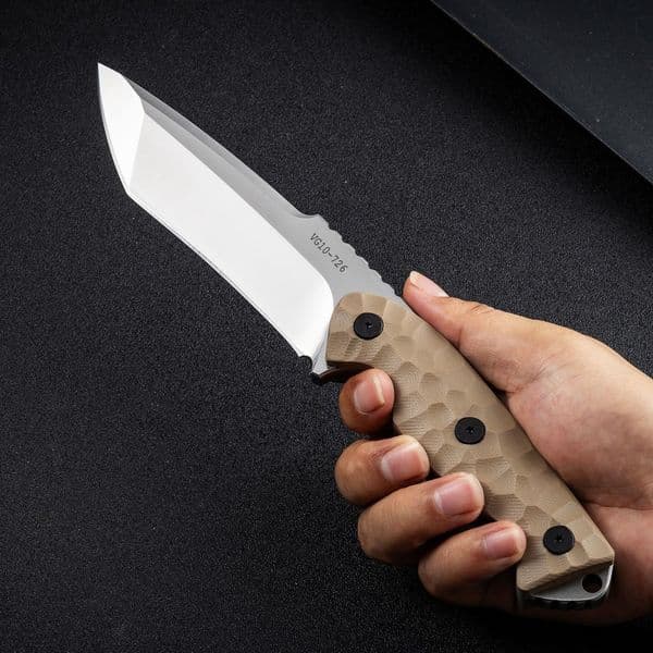 VG10-726 Kitchen Fixed Blade Knife 5.1 440c Blade, knives G10 Handles