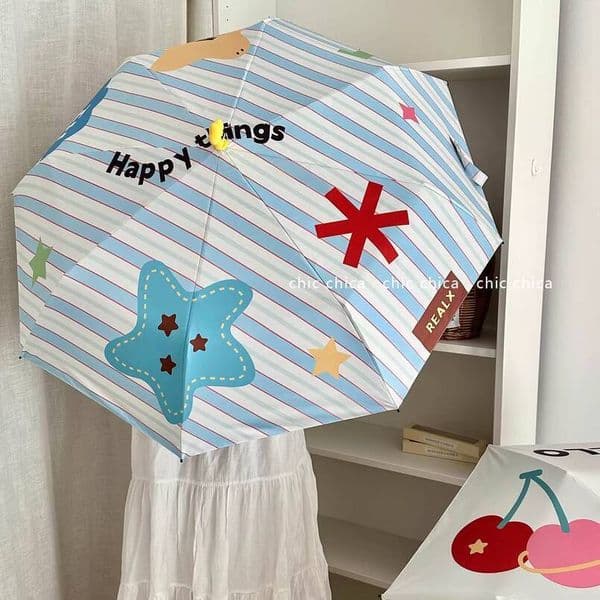 star Chic cute umbrellaHighly stylish female red boot standing sunshade umbrella for both sunny and rainy days Z260606