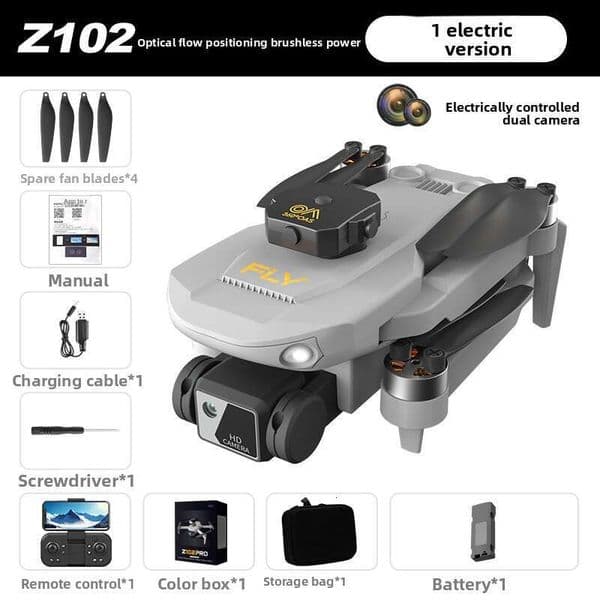 Drone Z102 8K Long Endurance Obstacle Avoidance Remote Control HD Aerial Photography Brushless Training Aircraft Export Kuhangxin 2649