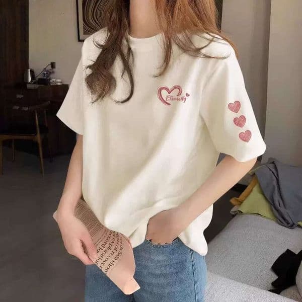 White Short Sleeved Top Women Spring Summer New Style Loose Fitting Pure Cotton T Shirt Inner Layer Base Shirt For Women T Shirt Women Top Designer Clothes Women