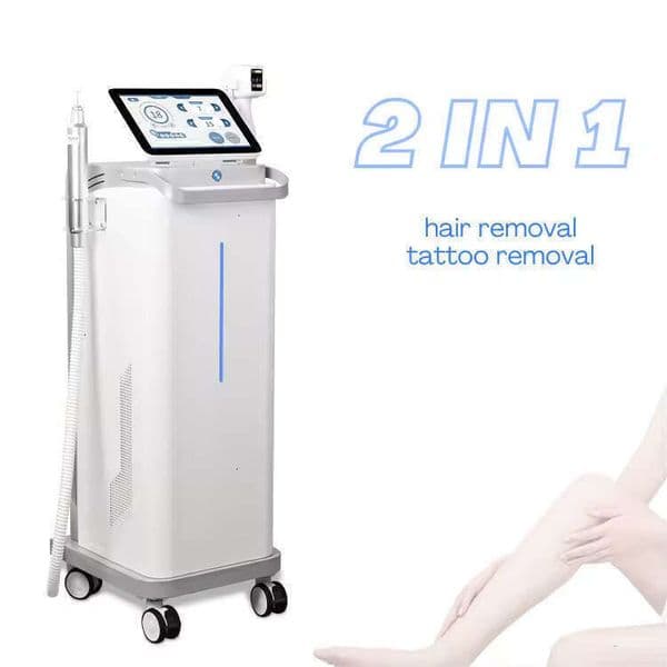 CE Certified Fast Hair Removal & Tattoo Washing 2 Handles 808 Diode Laser Freezing Point Contract Cooling Nd Yag 5 Probes Picolaser Carbon Peeling Machin