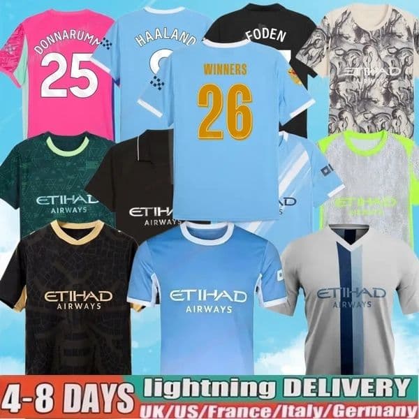 25 26 27 HAALAND MAN CITY soccer jerseys FODEN MARMOUSH DOKU MARMOUSH KOVACIC GVARDIOL home away DE BRUYNE MATHEUS N. football shirt men kids kits goalkeeper pink