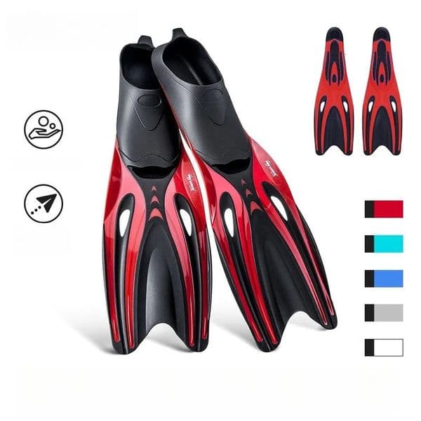 Red Soft and Comfortable Non-slip Professional Swimming Diving Fins Rubber Free Snorkeling Fins Water Snorkeling Accessories 260409BJ