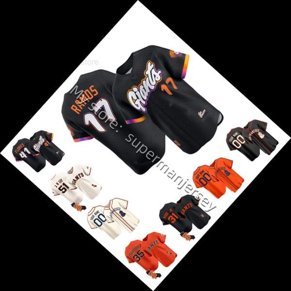 Ja Heliot Ramos Jung Hoo Lee Matt Chapman Mike Yastrzemski Rafael Devers Willie Mays Willy Adames Wilmer Flores custom name number S-4XL baseball jersey Giantss