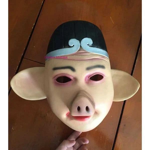 Retro and Funny Chinese Pig Mask Live Streaming Party Performance Props S2649
