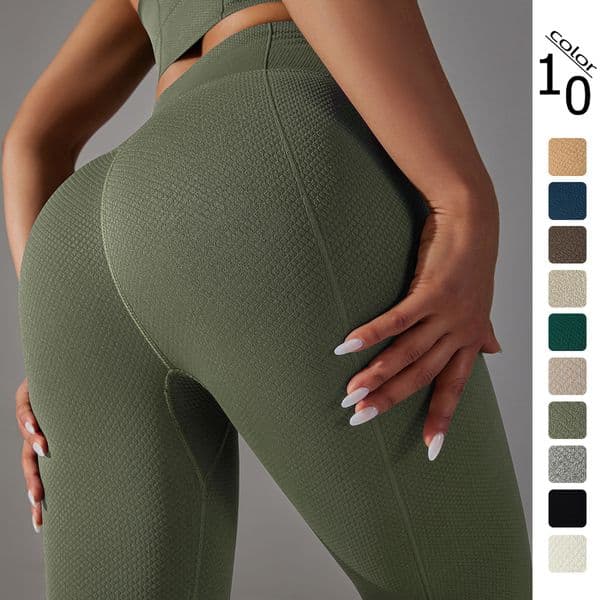 Designer Stretch Seamless Sports Pants for Women, Fitness Track Pants, Sportswear, Quick Dry, Running, Training, Compression Pants, 9/10 Length Yoga Leggings