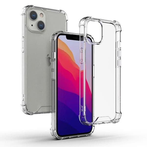 Transparent Shockproof Acrylic Hybrid Armor Hard Phone Cases for iPhone 17 16 16E 15 14 13 12 11 Pro XS Max XR 8 7 6 Plus Samsung S25 S24 S23 S22 S21 S20 Note20 Ultra