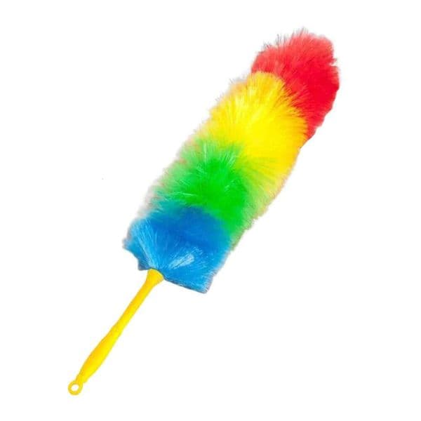 Rainbow Color Feather Bendable Plastic Handle Dusting Tool for Home Cleaning Anti Static Duster Dust Cleaner 26Y0410