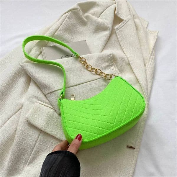 Free Shipping Women's Mini Felt - Ergonomic Saddlebag Purse Shoulder Pouch Simple Light Weigh Underarm Bag