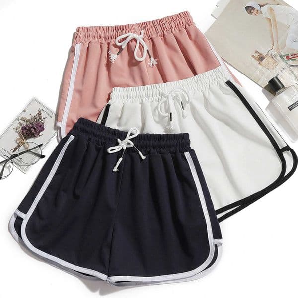 1pcs Summer Women Casual Solid Shorts Girl Gym Workout Shorts Pants Ladies Mid Waisted Short dent Loose Shorts S-3XL L260410