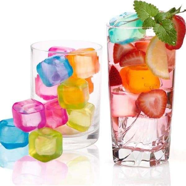 20PcsSet Reusable Ice Cube Summer Colorful Outdoor Cute Star Shaped Frozen Ice Cube Mold Home Bar Whiskey Bubble Beverage Tool 260409BJ