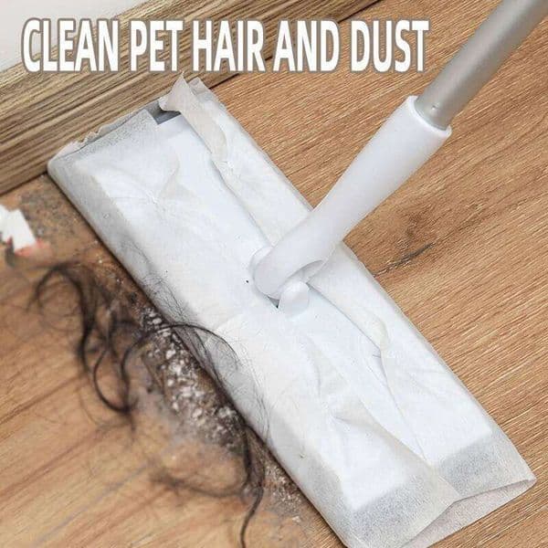 100PCS electrostatic precipitator paper disposable cloth mop replacement head for cleaning pet hair and dust 26Y0410