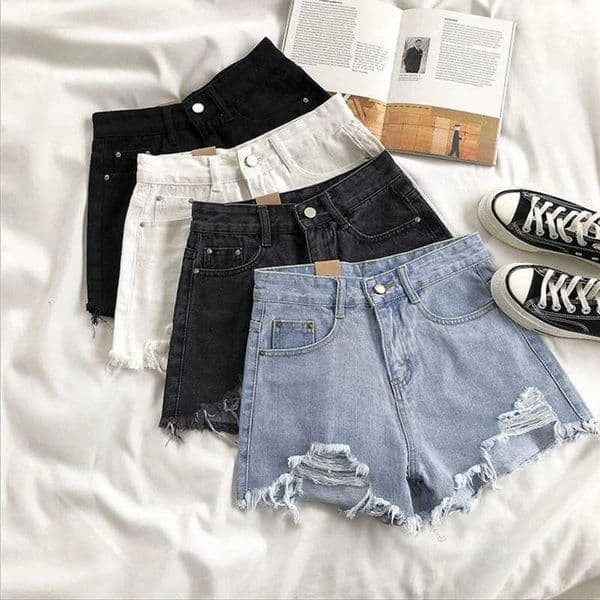 Summer Ladies Skinny Denim Shorts Hot Pants Y2k High Waisted Trousers Sexy Retro Fashion Versatile Basic Shorts for Female L260410