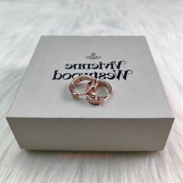 designer earrings vivienes earring Earrings Saturn Belt Buckle Studs Slightly Secure Round Hoop Earrings for Women Simple Circle Earrings for Women