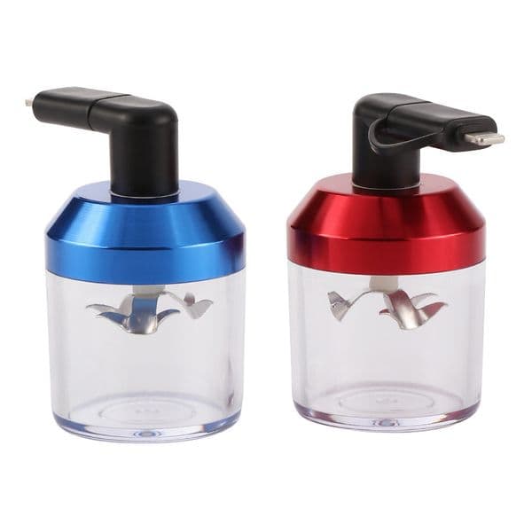 Smoking Pipes New cross-border hot selling electric plastic cigarette grinder creative aluminum alloy mobile interface plug and play grinder