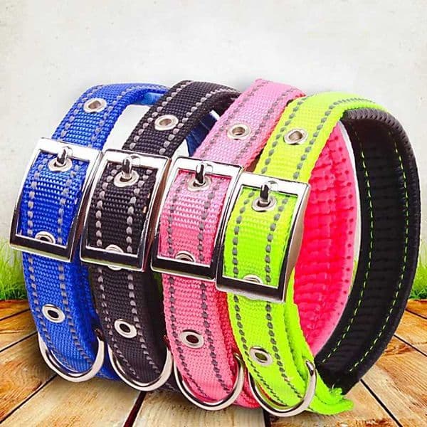 Dog Collar Adjustable Pet Collars Reflective Dogs Collar Neck Protector Nylon Collars for Dog Walking Training Pet Accessories H260410