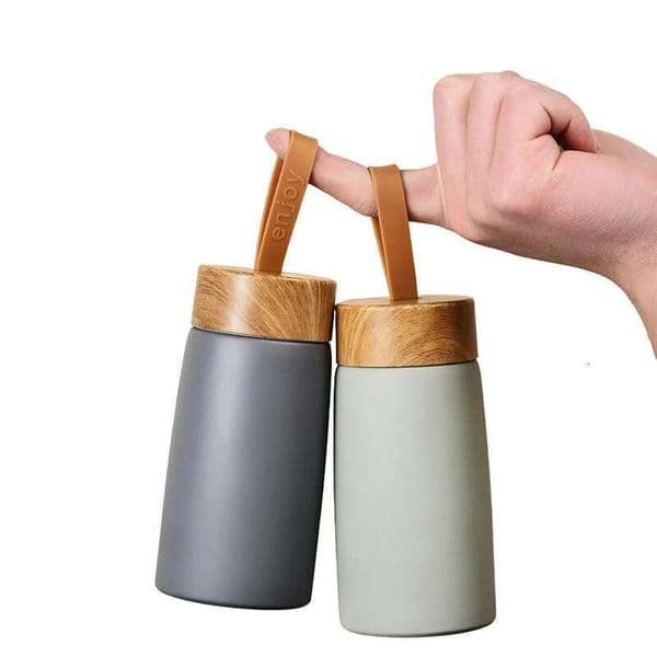 304 Stainless Steel Insulate Mug Water Bottle Tumbler Thermos Vacuum Flasks Mini Portable Travel Coffee Mugs Thermal Cup With Rope Gift JY0994