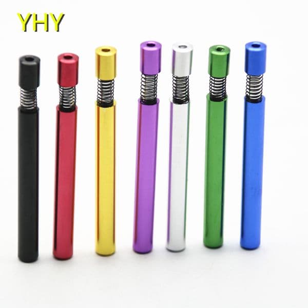 Smoking Pipes Ladies' spring mouthpiece metal small pipe multi-color spot wholesale pipe fittings pipe