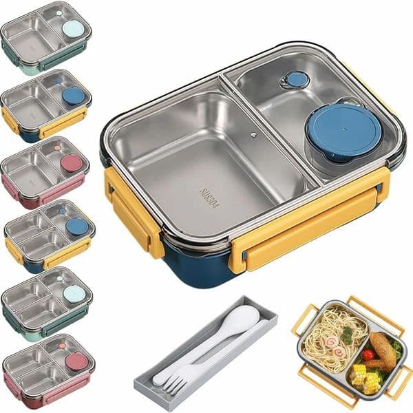 850ml Portable Lunch Boxes for Children Adults Thermo Soup Bento Box Stainless Steel Insulated Heating Food Storage Container 260410BJ