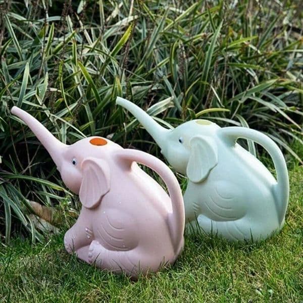 Cute Plastic Elephant Shape Watering Pot Can Plant Outdoor Irrigation Gardening Tools Equipment Garden Supplies Home Accessories 260410BJ