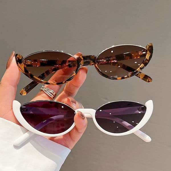 New Designer Half-frame Cat-eye Style Personalized Sunglasses For Outdoor Use Beach-wear For Women Street Photography Style Retro Cycling Eyeglass Frames