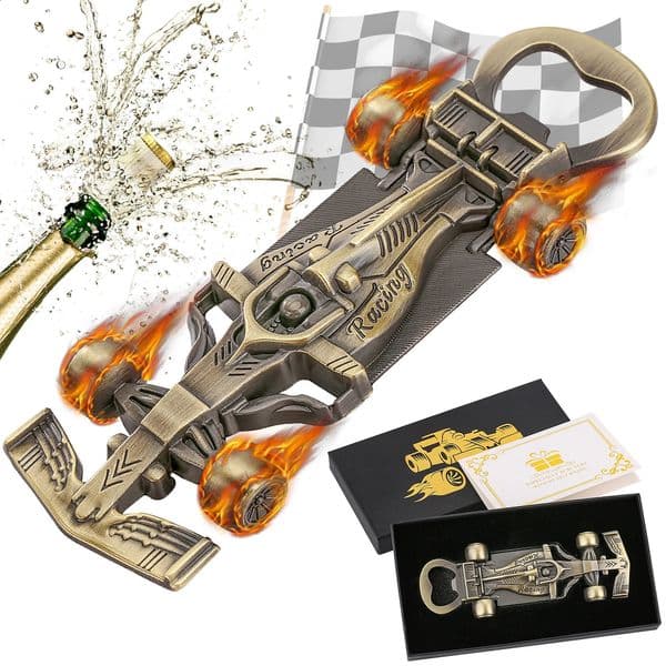 LKKCHER Bronze Beer Opener Racing Funny Beer Bottle Opener Gifts for Men Party Bar Corkscrew Kitchen Accessories Tools 260409