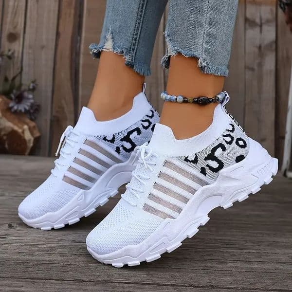 Woman shoes Leopard print sneakers lightweight and breathable womens casual sneakers sale shoes with 260408BJ