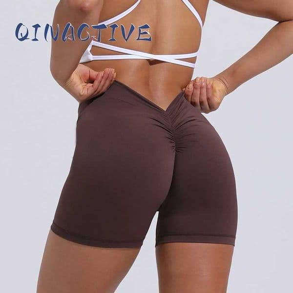 QINACTIVE V-Back Shorts Womens Clothing Gym Short Shorts Cycling Shorts Activewear High Elastic Tights Leggings L260410