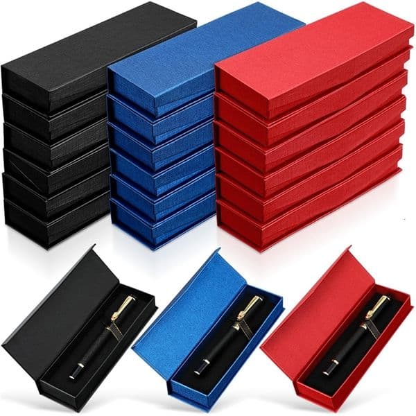 12Pcs Empty Pen Gift Box with Cushion Cardboard Collection Case for Pencil Ballpoint Fountain Pen Jewelry Pen Display Box 260324ww