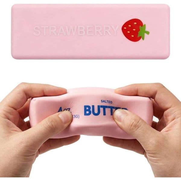 Rebound Cute Balls, 2026 New Squeeze Toy, Slow Rising Squishy Butter Stick Stress Relief Fidget Toys Party Favors Gifts Pink B*1 c68