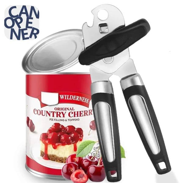 Stainless Steel Can Opener Multifunctional Manual Strong Grip Opener Side Cut Tins Bottle Opener Kitchen Gadgets 260409BJ