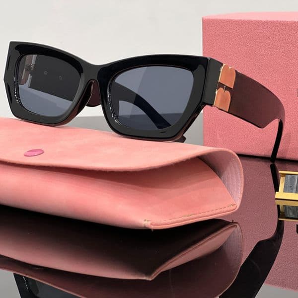 Womens Sunglasses Designer Sunglasses for Women Hollow Letter Eyeglasses Retro Cat Eye Full Frame Luxury Sun glass Summer Casual Vintage Goggle Adumbral