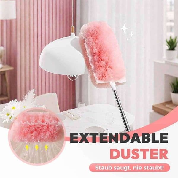 Feathers Reusable Spider Web Cleaning Brush Telescoping Microfiber Duster For Ceilings High Fans 26Y0410