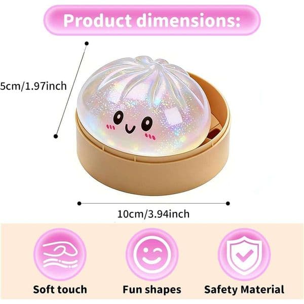 Dumpling 2026 New Glitter Dumpling Squishy with Box Dumplings Sensory Toy Stress Relief Adt Soft Squeeze Decpression Dough for Anxie Relief Fidget 248 J260530