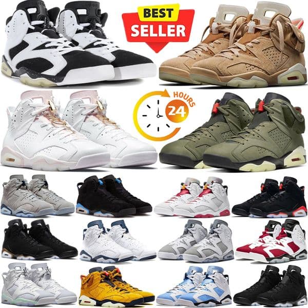 Designer 6 6s Basketball Shoes Cool Grey Toro University Blue Red Oreo Georgetown Midnight Navy Cactus Jack Black Infrared UNC mens trainers outdoor sports sneakers