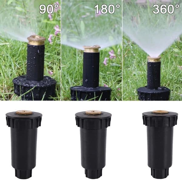12 Thread Pop Up Sprinklers 90180360 Degree Automatic Stretching Scattering Sprinkler Garden Lawn Grassland Buried Nozzle 260410