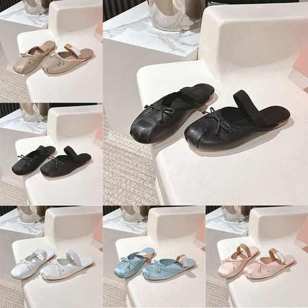 Bow Slippers Ballet Flats Designer Loafers Crystal Dress Shoes Fashion s Ballerina Shoes Leather Suede Mary Janes Shoes Elastic Shallow Mouth Shoe 1062 Z260519